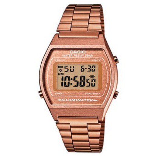 Męski różowy zegarek Casio B640WC-5AEF