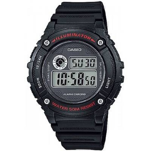 Ανδρικό ρολόι Casio W216H-1AVEF Sport Black
