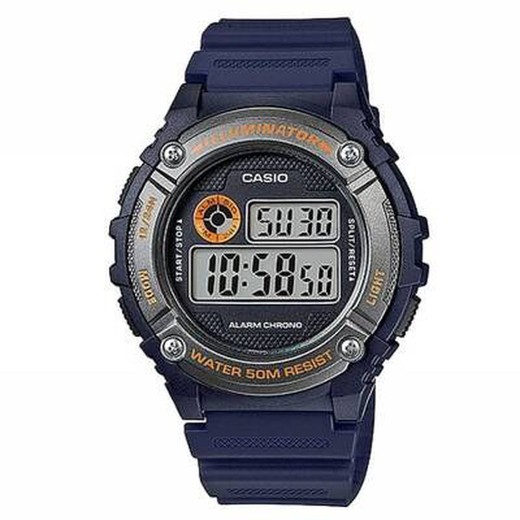 Relógio masculino Casio W216H-2BVEF Sport Azul