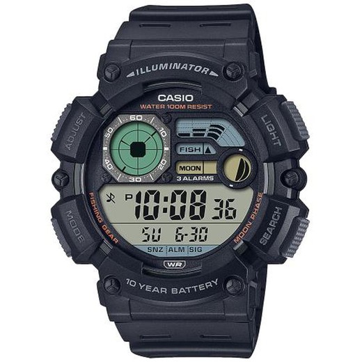 Ανδρικό ρολόι Casio WS-1500H-1AVEF Sport Μαύρο