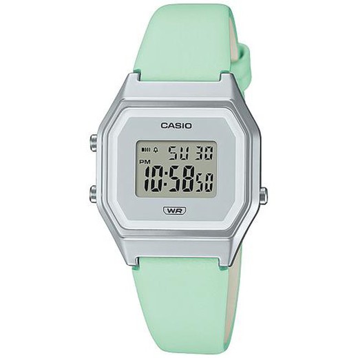 Casio Dameshorloge LA680WEL-3EF Turkoois Leer