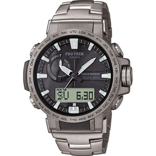 Casio Pro Trek PRW-60T-7AER titanium horloge