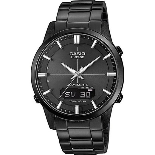 Casio Radiogestuurd LCW-M170DB-1AER Zwart stalen horloge