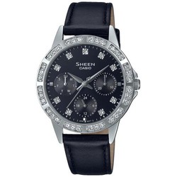 Casio Sheen SHE-3517L-1AUEF Black Leather Watch