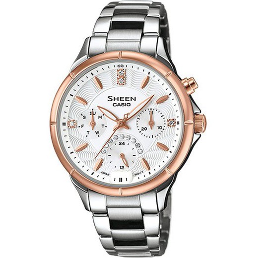 Casio Sheen feminino relógio SHE-3047SG-7AUER aço