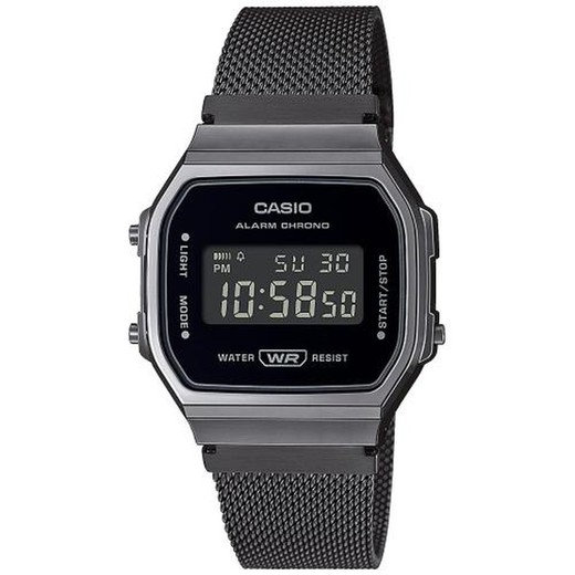 Ανδρικό ρολόι Casio A168WEMB-1BEF Μαύρο Ματ