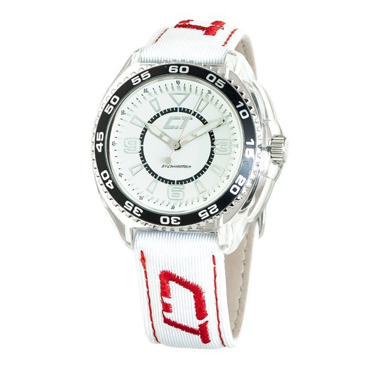 Reloj Chronotech Hombre CC6280L-04 Piel Blanco