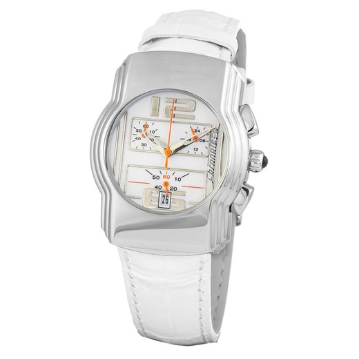 Reloj Chronotech Hombre CT7280M-06 Piel Blanco