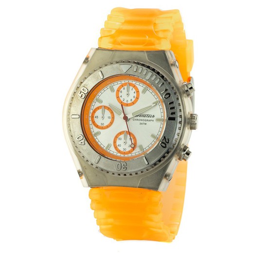 Reloj Chronotech Hombre CT7284-05 Caucho Naranja