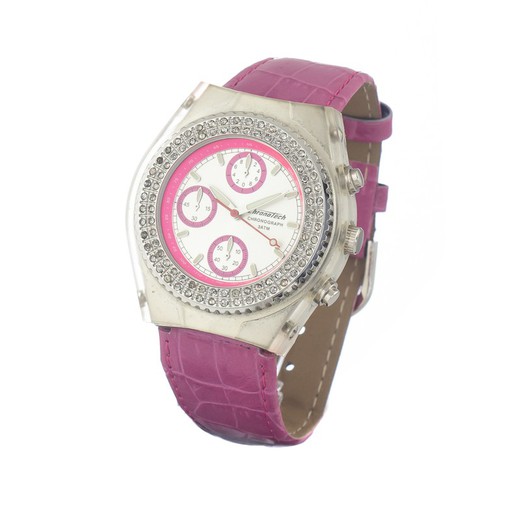 Reloj Chronotech Hombre CT7284S-04 Piel Rosa