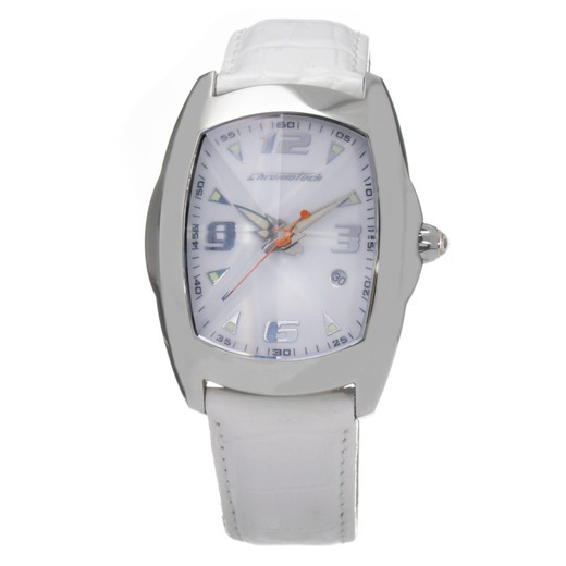 Reloj Chronotech Hombre CT7504M-B Piel Blanco