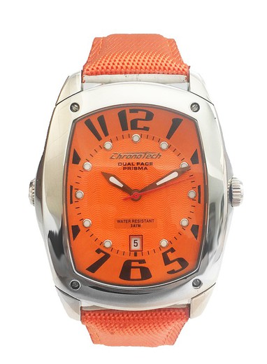 Reloj Chronotech Hombre CT7696M-04 Piel Naranja