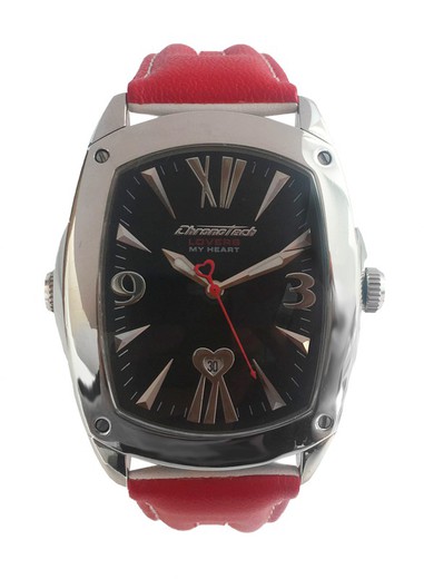 Reloj Chronotech Hombre CT7696M-14 Piel Rojo