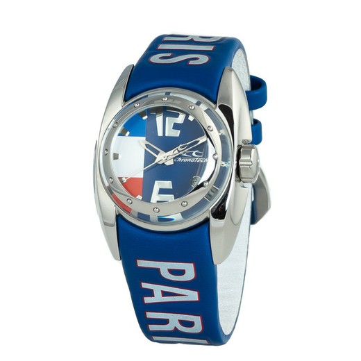 Reloj Chronotech Hombre CT7704B-23 Piel Azul