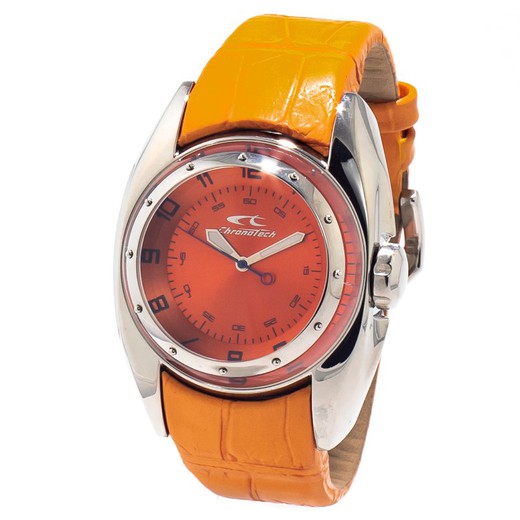 Reloj Chronotech Hombre CT7704M-06 Piel Naranja