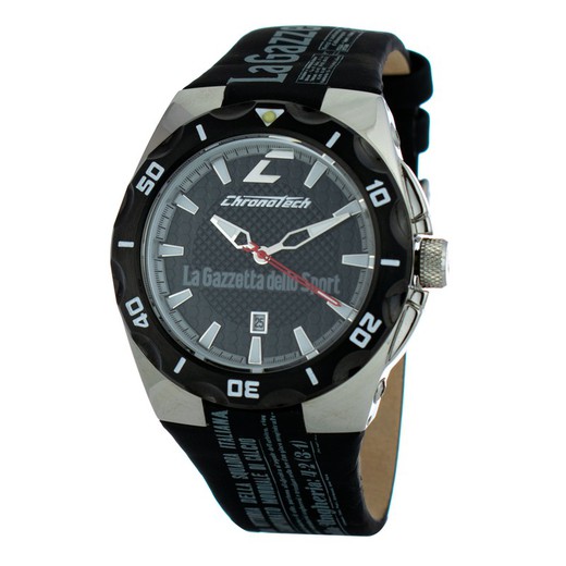 Reloj Chronotech Hombre CT7935M-12 Piel Negro