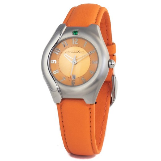 Reloj Chronotech Mujer CT2206L-05 Piel Naranja