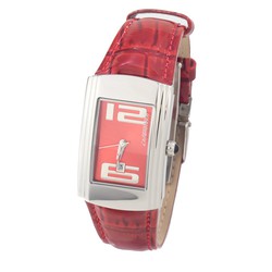 Reloj Chronotech Mujer CT7017L-05 Piel Rojo