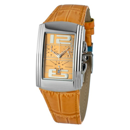 Reloj Chronotech Mujer CT7018B-07 Piel Naranja