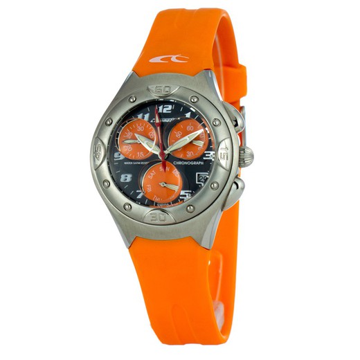 Reloj Chronotech Mujer CT7139L-08 Caucho Naranja