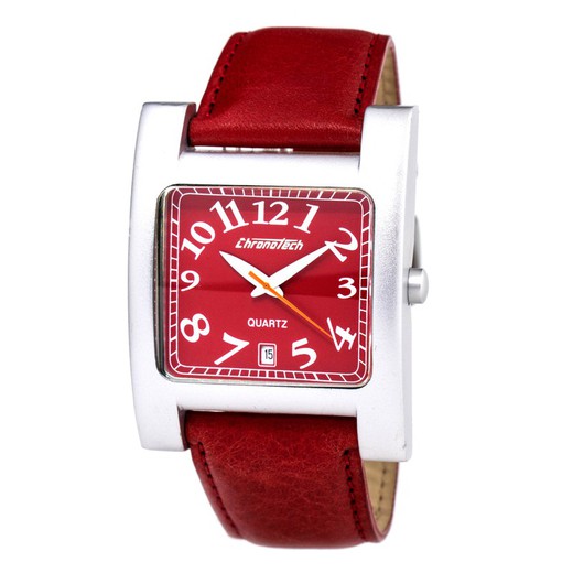 Reloj Chronotech Mujer CT7273-04 Piel Rojo