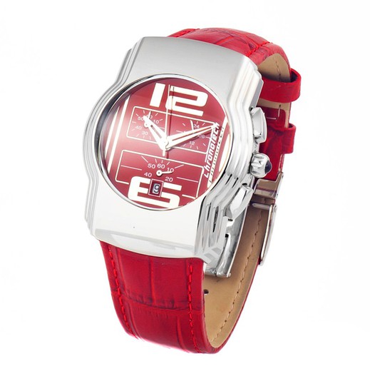 Reloj Chronotech Mujer CT7280B-05 Piel Rojo