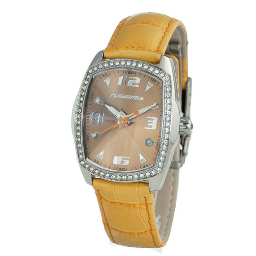 Reloj Chronotech Mujer CT7504LS-06 Piel Naranja