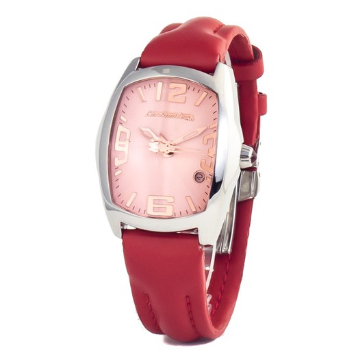 Reloj Chronotech Mujer CT7588L-04 Piel Rojo