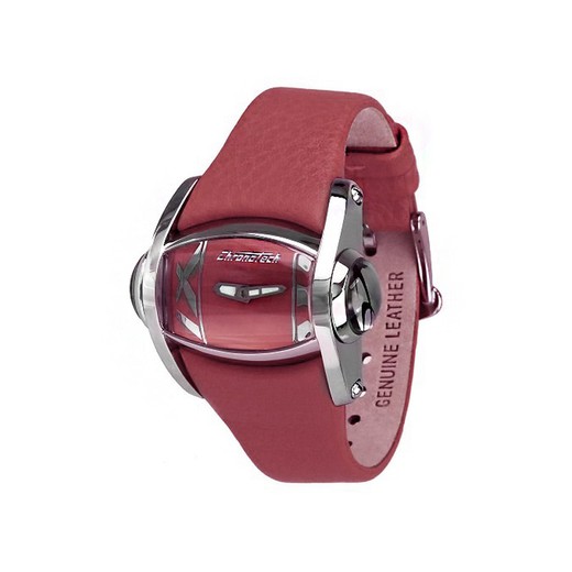 Reloj Chronotech Mujer CT7681L-04 Piel Rojo