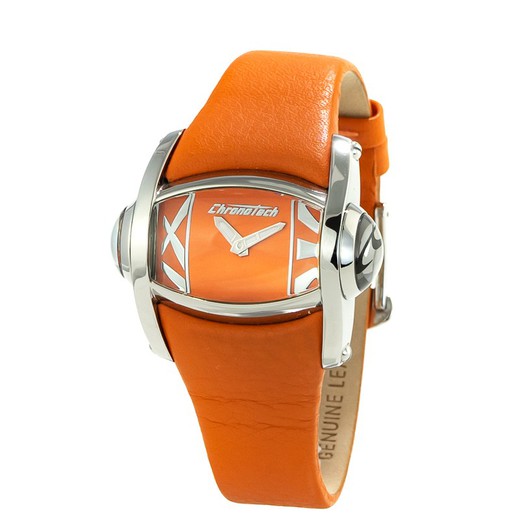 Reloj Chronotech Mujer CT7681L-06 Piel Naranja