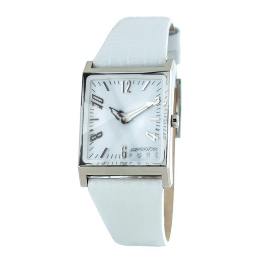 Reloj Chronotech Mujer CT7880L-08 Piel Blanco