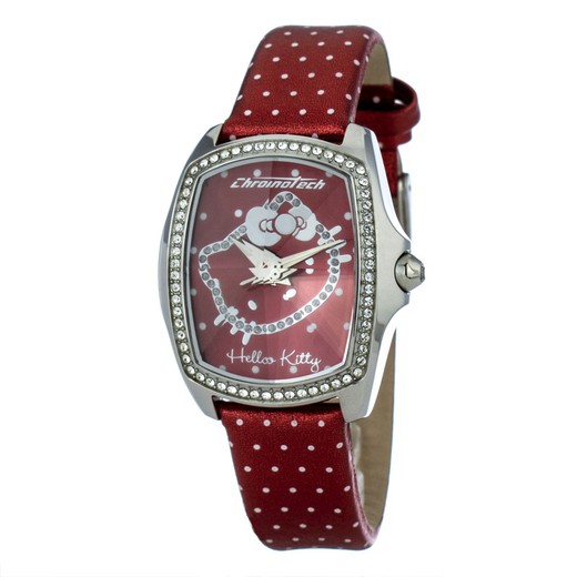 Reloj Chronotech Mujer CT7896LS-41 Piel Rojo