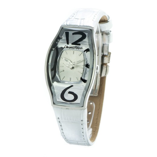 Reloj Chronotech Mujer CT7932L-52 Piel Plateado