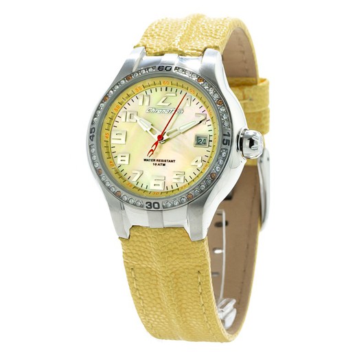 Reloj Chronotech Mujer CT7980L-05S Piel Amarillo