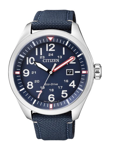 Ανδρικό ρολόι Citizen AW5000-16L Μπλε Δερμάτινο