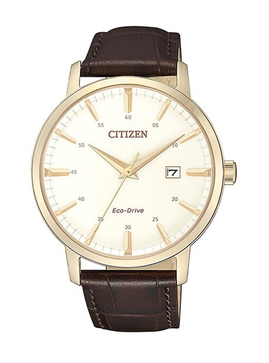 Zegarek męski Citizen BM7463-12A Brązowy Skóra