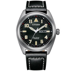 Orologio da uomo Citizen BM8560-29E in pelle nera