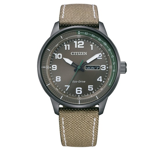 Relógio masculino Citizen BM8595-16H tecido marrom