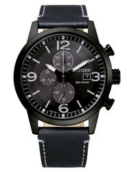 Relógio masculino Citizen CA0745-29E de couro preto