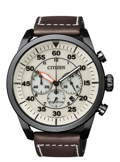 Citizen Men's Watch CA4215-04W Brown Leather