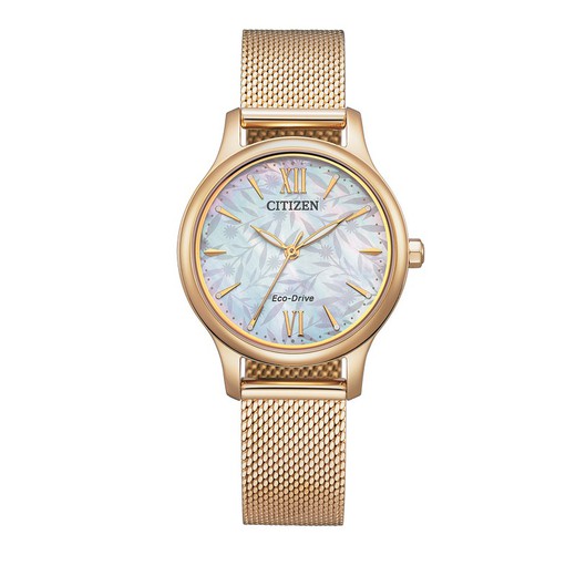 Reloj Citizen Mujer EM0892-80D Malla Esterilla Dorado