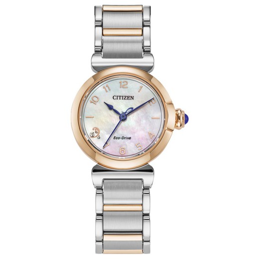 Reloj Citizen Mujer EM1136-87D Acero Bicolor Dorado