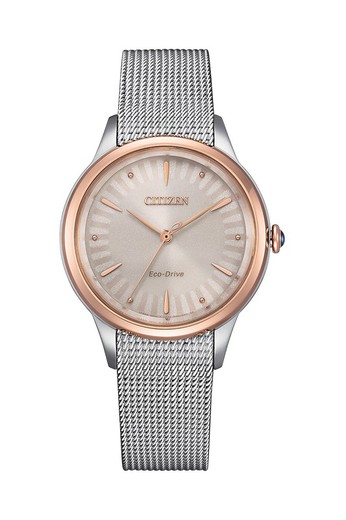 Reloj Citizen Mujer EM1156-80X Acero Bicolor Rosa