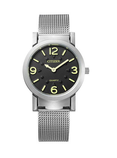 Citizen unisex horloge AC2200-55E staal mat