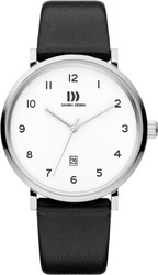 Montre pour homme Danish Design Q1216IQ12 en cuir noir