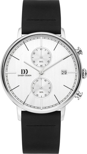 Ανδρικό ρολόι Danish Design Q1290IQ12 Μαύρο Δερμάτινο