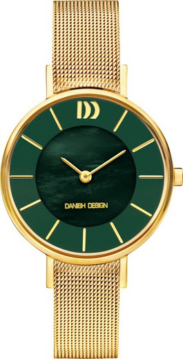 Orologio da donna di design danese Q1167IV09 in acciaio dorato