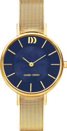 Orologio da donna di design danese Q1167IV72 in acciaio dorato