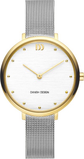 Relógio feminino de design dinamarquês Q1218IV65 em aço