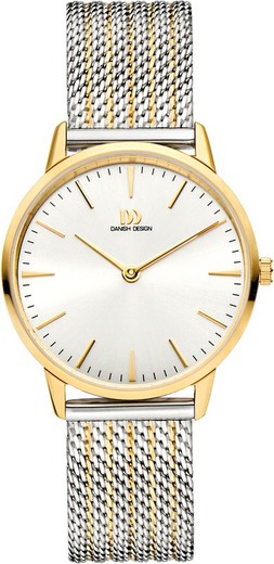 Γυναικείο ρολόι Danish Design Q1251IV65 Δίχρωμο Ασημί χρυσό